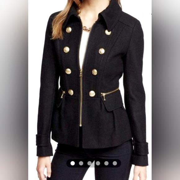 Express Jackets & Blazers - NEW, Express Women's Luxury Wool Coat Royal Style, Black & Gold, XS Size,